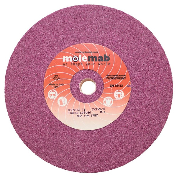 Blade Grinding Wheel 750-011 For 7" X 1" X 5/8" 46 Grit Ruby